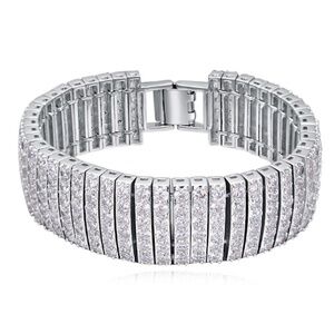 Clear Cubic Zirconia Statement Bracelet